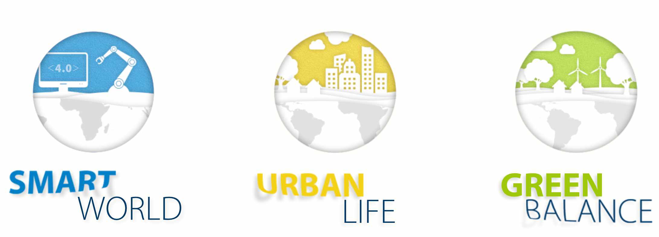 Icons Smart World, Urban Life, Green Balance